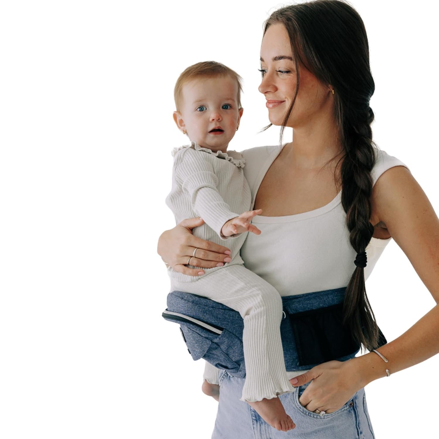 Tushbaby The Original Premium Quality Hip Seat Carrier – Safety-Certified Baby & Toddler Carrier with Secure Safety Buckles, Storage Pockets & Nursing Pillow