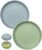 Classic Toddler Plates with Suction 2 Pcs, BPA Free Silicone Baby Suction Plates, Stick Dinner Dishes for Baby Toddler Kids, Dishwasher Safe, Stackable