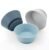 PandaEar 3 Pack Baby Suction Bowls|Silicone Food Bowls First Stage Feeding for Baby Toddler Infant Kids| Food Grade Soft Safe BPA-Free Silicone Toddler Bowls -Blue/Gray