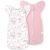 2-Pack Newborn Swaddle Sleep Sack – Arms Up Swaddle 0-3 Months, Baby Transitional Swaddles for Newborn, Cuff Removable Design, Pink Bunny Breathable Sleep Sacks with 2-Way Zipper