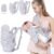 4-in-1 Baby Carrier Newborn to Toddler, Soft Baby Wrap Carrier for Newborn,Shoulder Strap Grid Breathable Infant Sling,Carrier Toddler Carrier Baby Wraps Carrier forGirl and Boy 8-45 lbs（Grey）