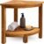 Shower Bench, Waterproof Teak Shower Stool, Wooden Stool for Bathroom, Teak Wood Shower Seat Chair for Shower Storage Shelf, 300 Lbs Capacity, Provides Safety (15.7″ 2-Tier Shelf)