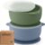 KeaBabies 2-Pack Baby Bowls with Suctions, Lids – Silicone Toddler Suction Bowls for Baby Boy, Girl, Kids, Food Grade Silicone, BPA-Free, Dishwasher Safe, Toddler Eating Essentials (Slate)