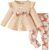 Jecson Toddler Baby Girl Clothes: Cotton Soft Outfits Set A-Line Top & Butterfly-Print Pants Cute Fall Home Outdoor 6M-4Y