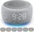 Buffbee Sound Machine & Alarm Clock 2-in-1, 18 Soothing Sound, 7 Night Light, Sleep Timer, Precise 30-Level Volume Control White Noise Machine